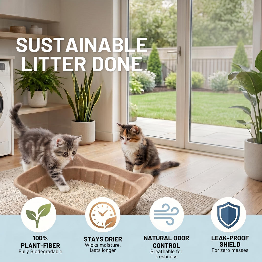 6 Pack Jumbo Disposable Kitten Litter Box N568