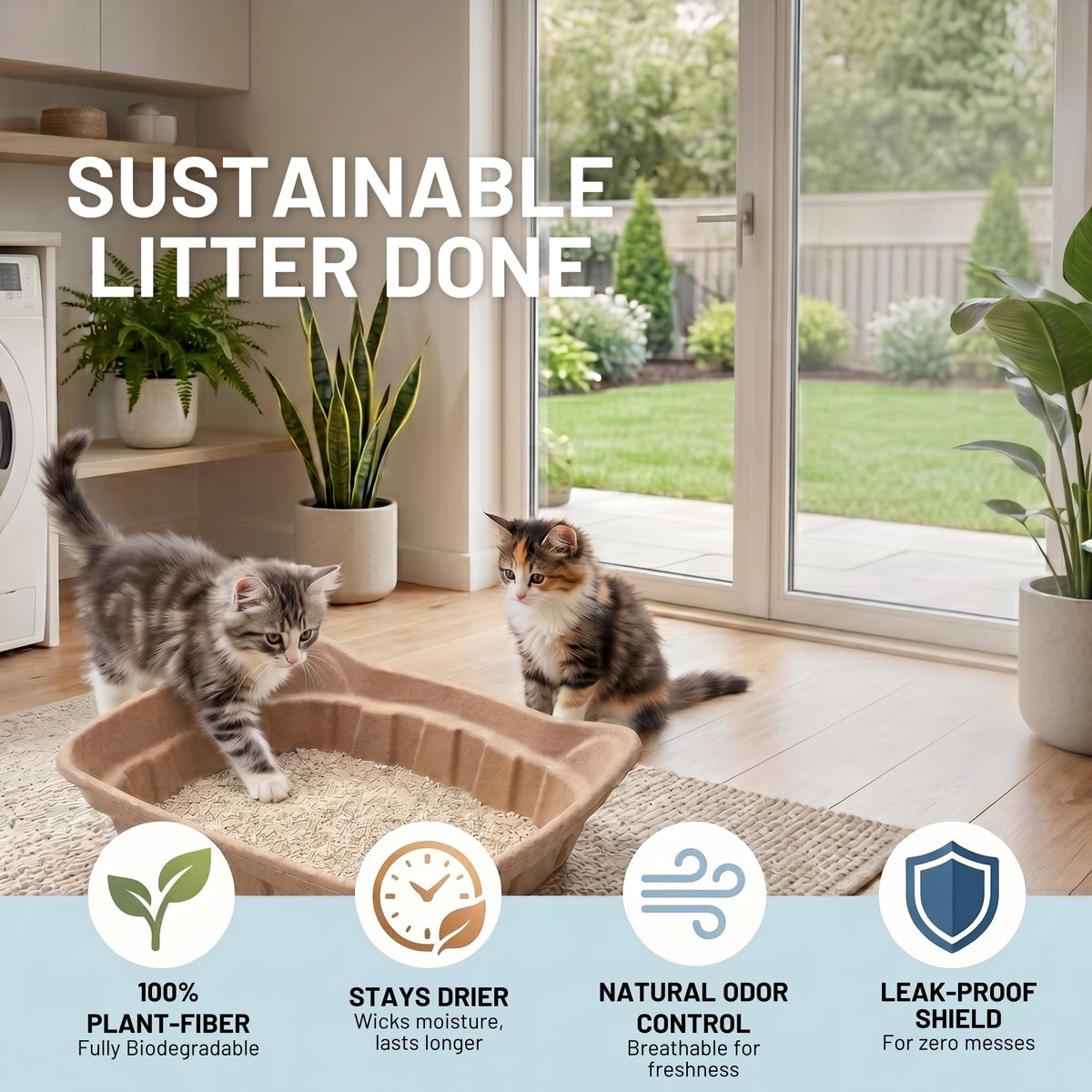 6 Pack Jumbo Disposable Kitten Litter Box N568