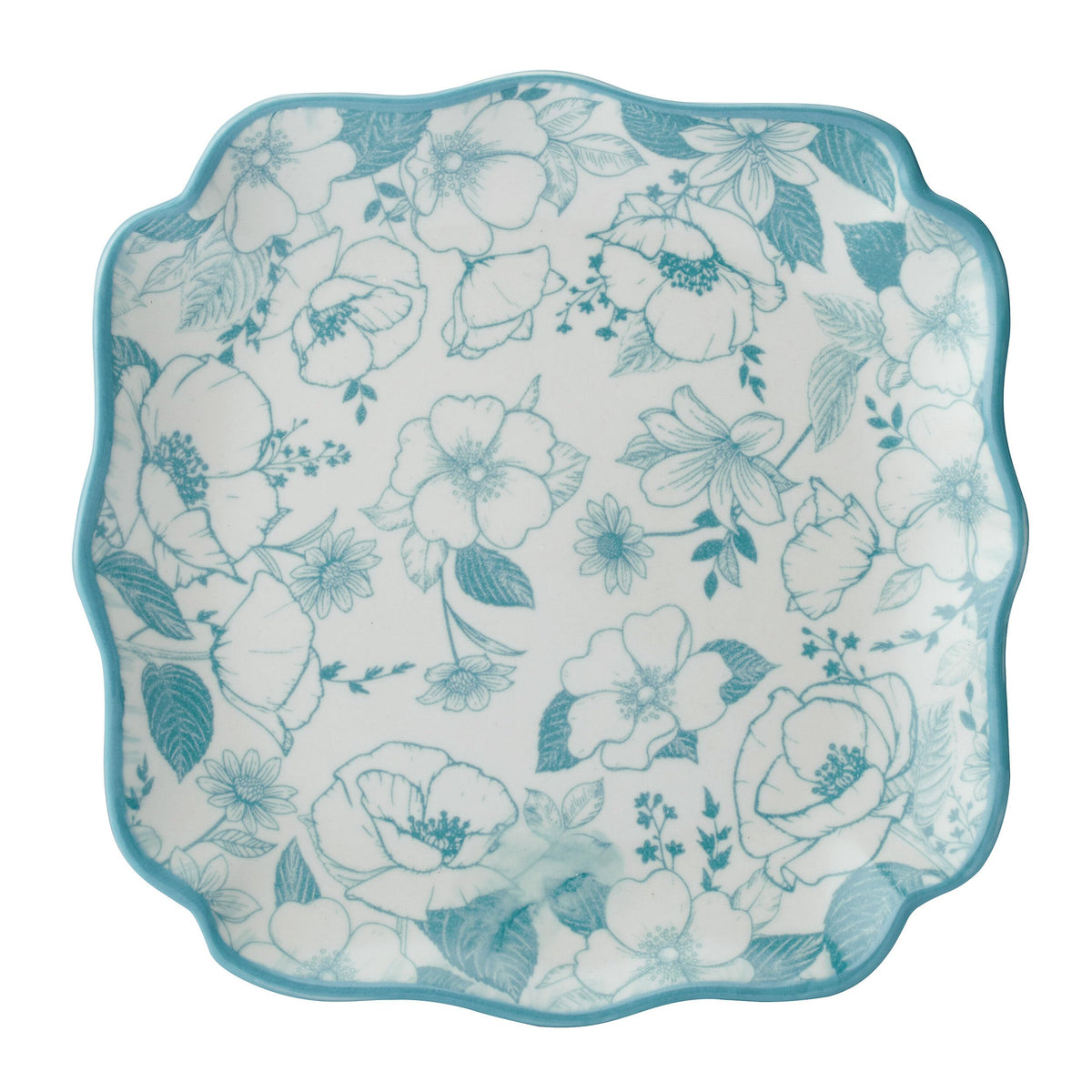 12 Piece Blue Floral Dinnerware Set Y8775