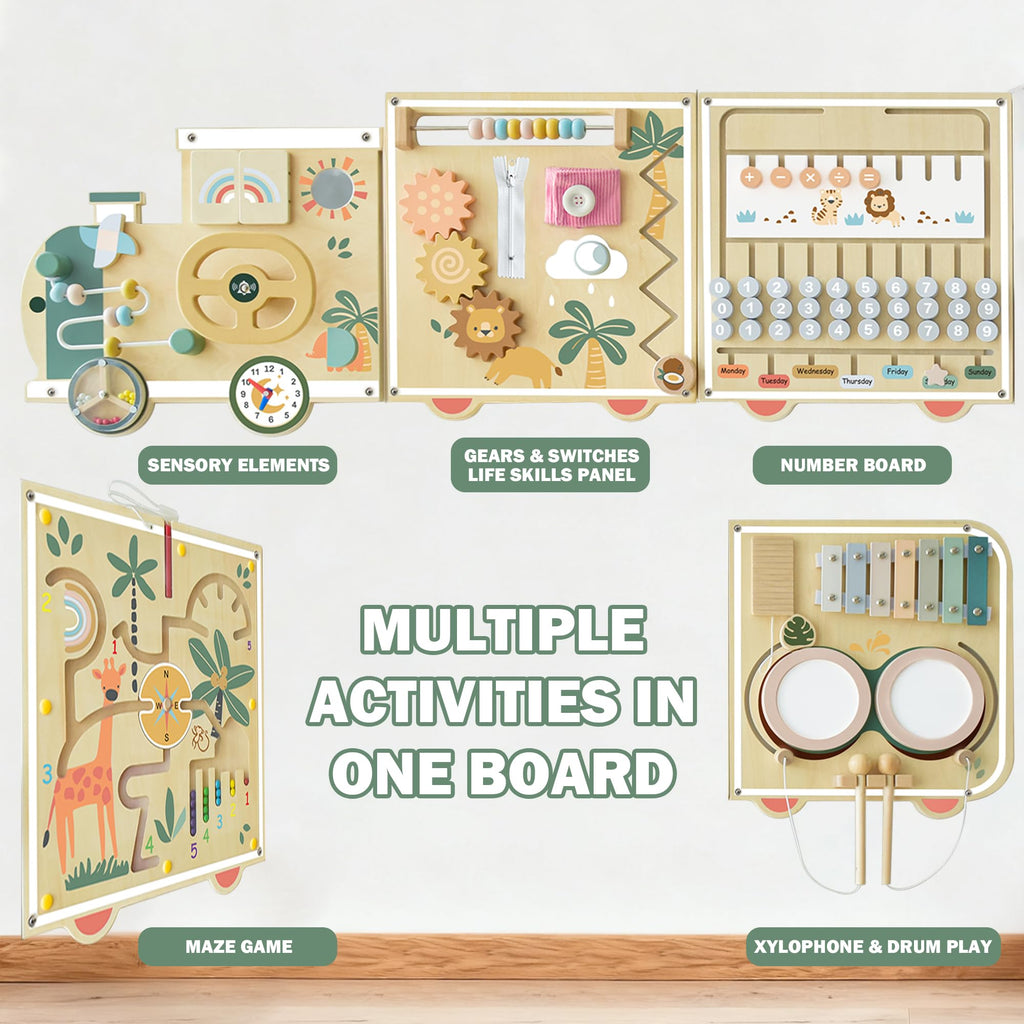Montessori Wooden Activity Wall Board for Toddlers 18M+ K756218