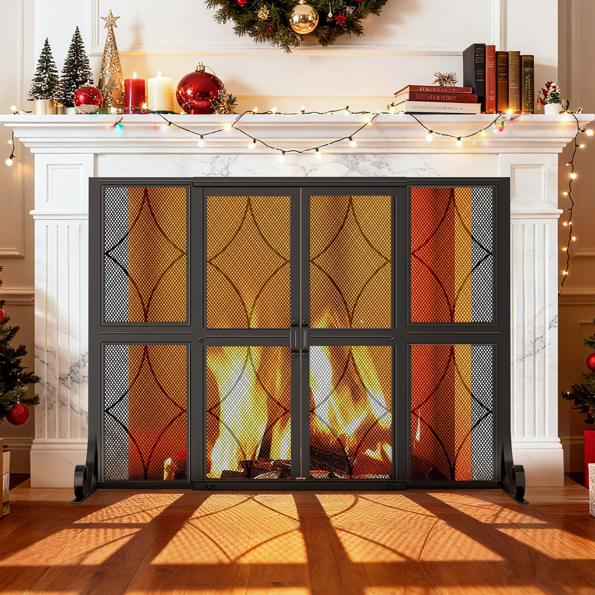 Fireplace Screen with Sliding Doors J6306