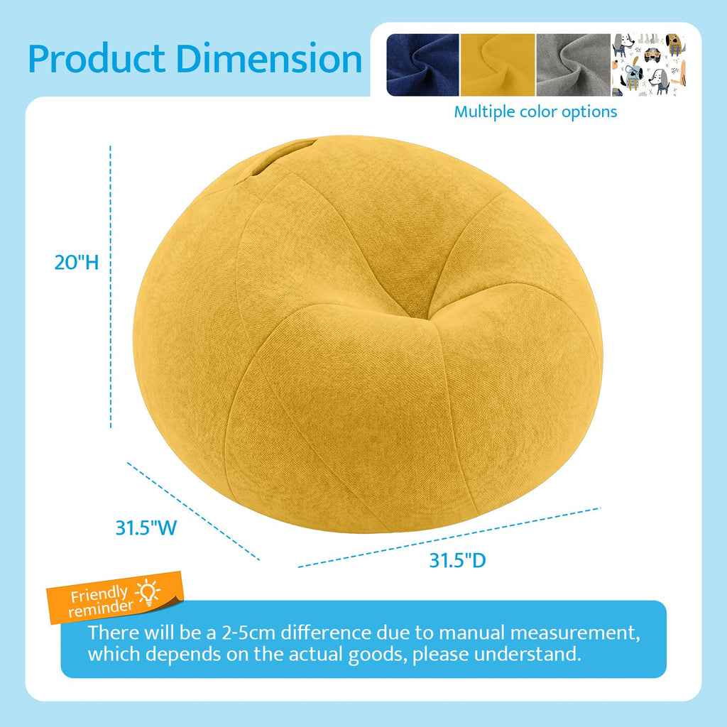 Kids Bean Bag Chair with Armrests L5375