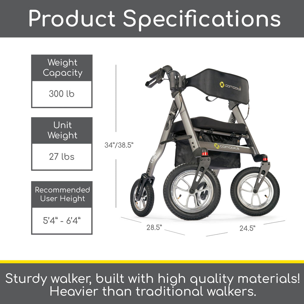 All Terrain Rolling Walker with Pneumatic Tires R72885