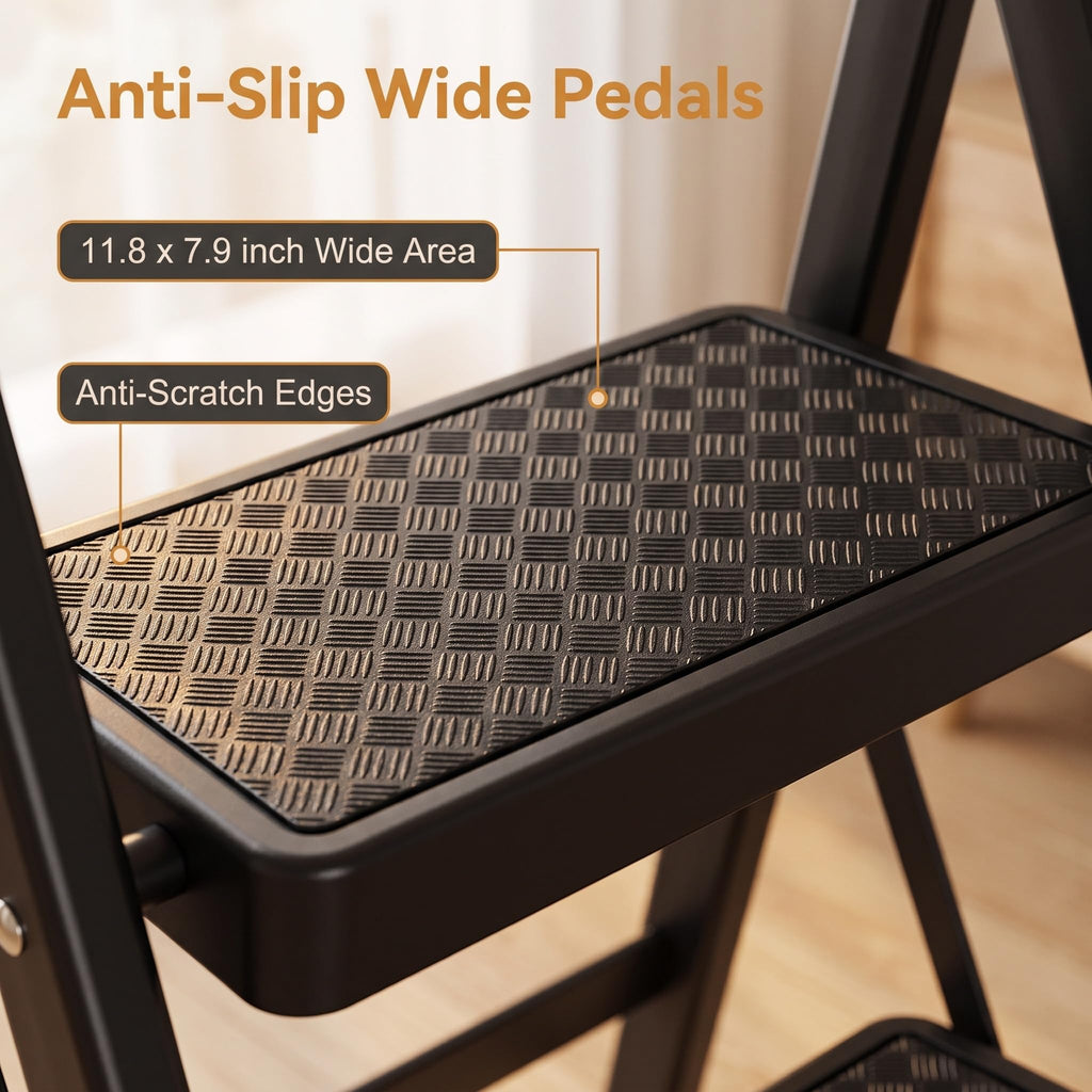 3-Step Aluminum Folding Ladder F183