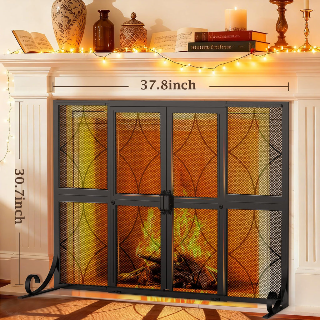 Fireplace Screen with Sliding Doors J6306