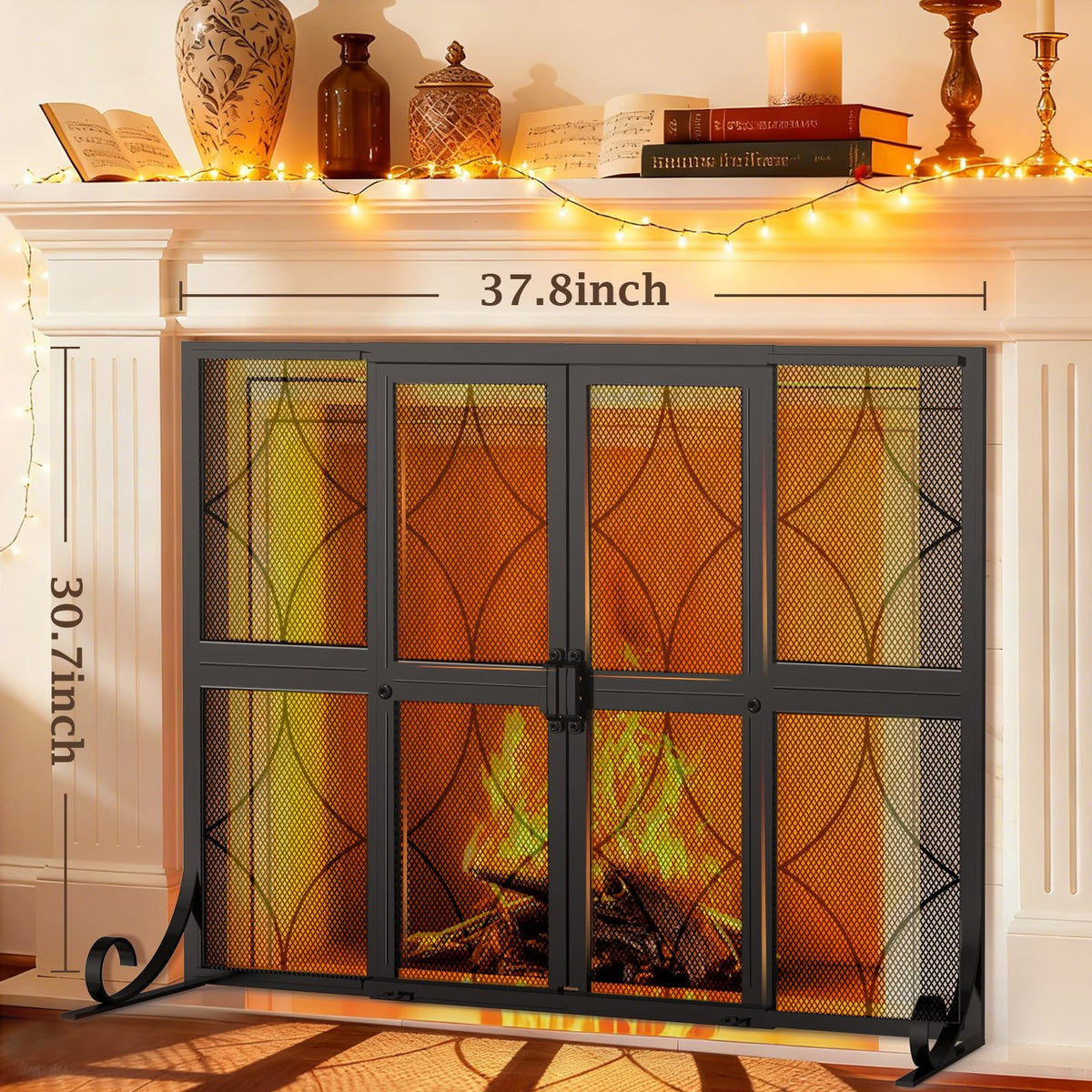 Fireplace Screen with Sliding Doors J6306