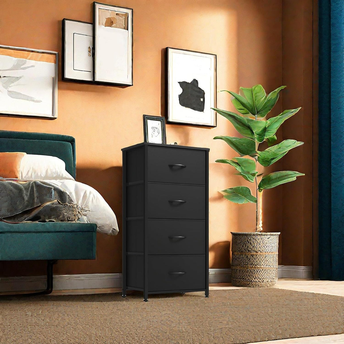 4 Drawer Fabric Dresser J715617