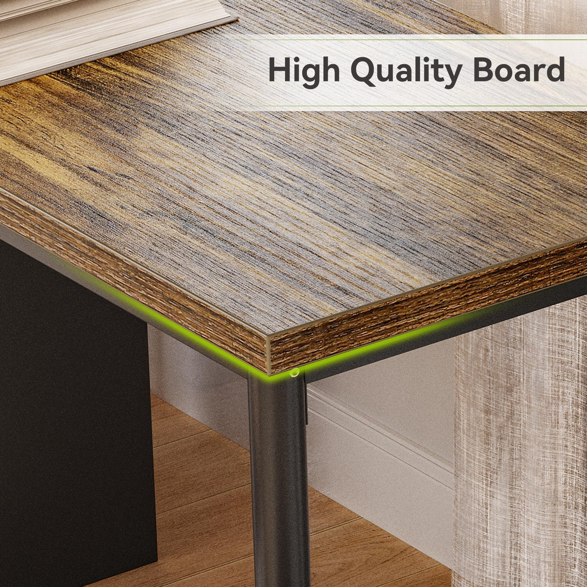 47 Inch Computer Desk with 5 Drawers Metal Frame B5924