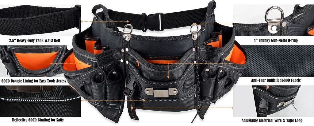 Heavy-Duty 18-Pocket Tool Belt A945947