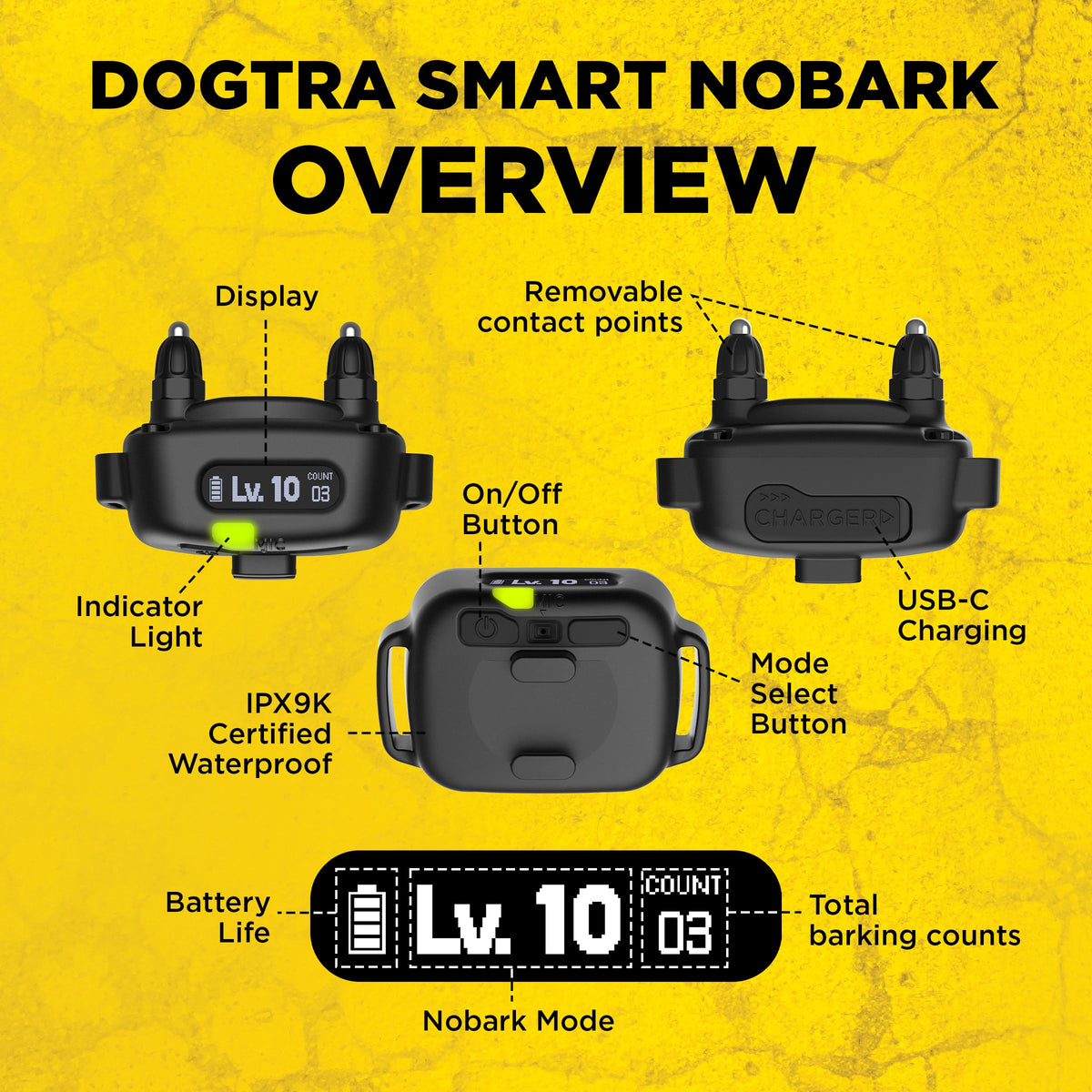 Waterproof E-Collar for 10 lb Dogs G2794
