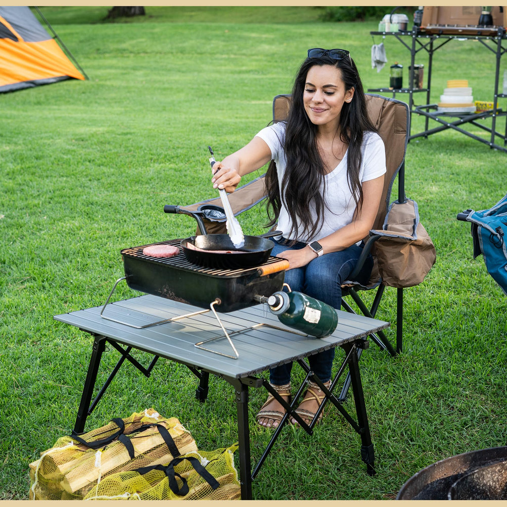 39 in Aluminum Folding Camp Table P848978