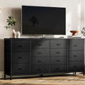 Brown 14 Drawer Fabric Dresser TV Stand R939811