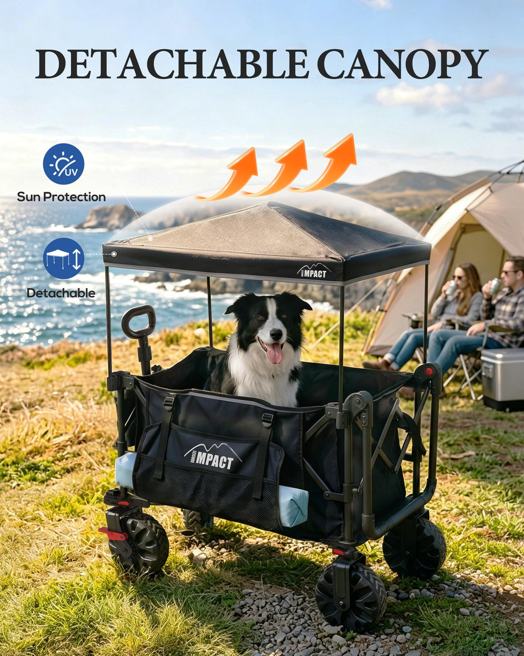 Foldable Push Wagon with Canopy G960