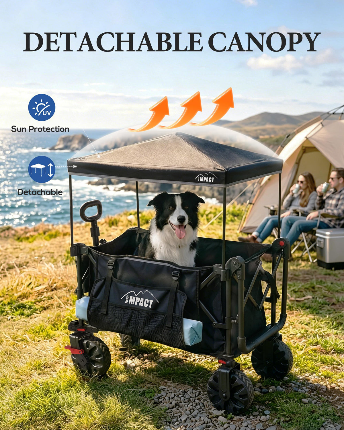 Foldable Push Wagon with Canopy G960